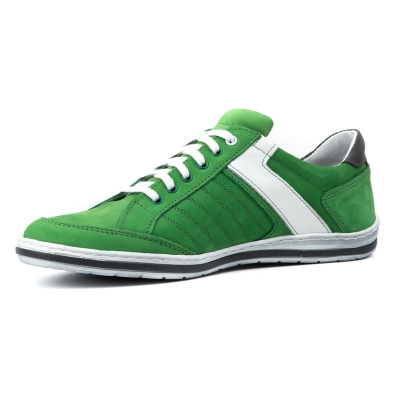 KOMODO Sapatos masculinos em couro verde 236K 1
