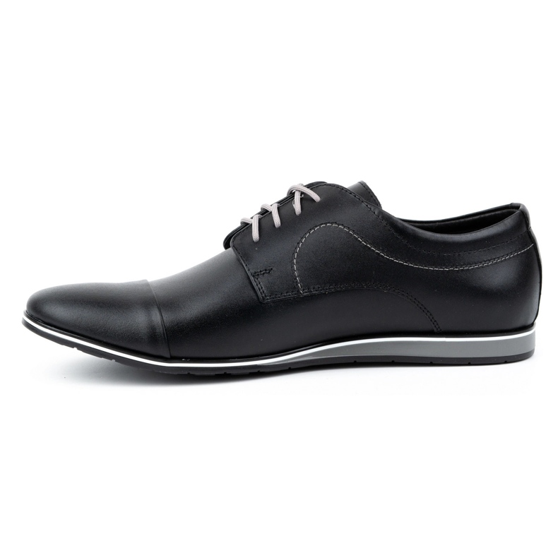 Olivier Sapatos masculinos elegantes de couro 276LU, pretos 1