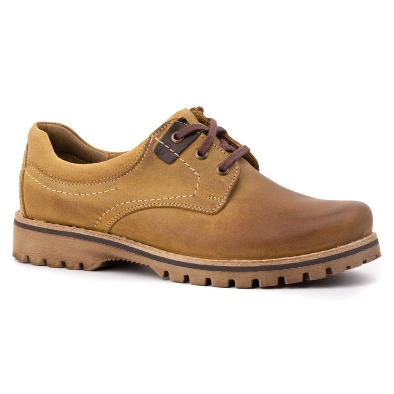 KOMODO Botas masculinas de couro 879 vermelhas laranja 1