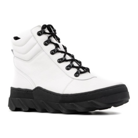 WASAK Botas femininas de couro para neve de inverno 0697W brancas branco 1