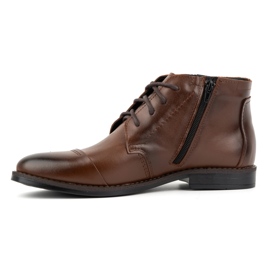 Olivier Sapatos masculinos de inverno, botins elegantes 282LU, marrom castanho 1