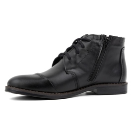 Olivier Sapatos masculinos de inverno, botins elegantes 282LU, pretos 1