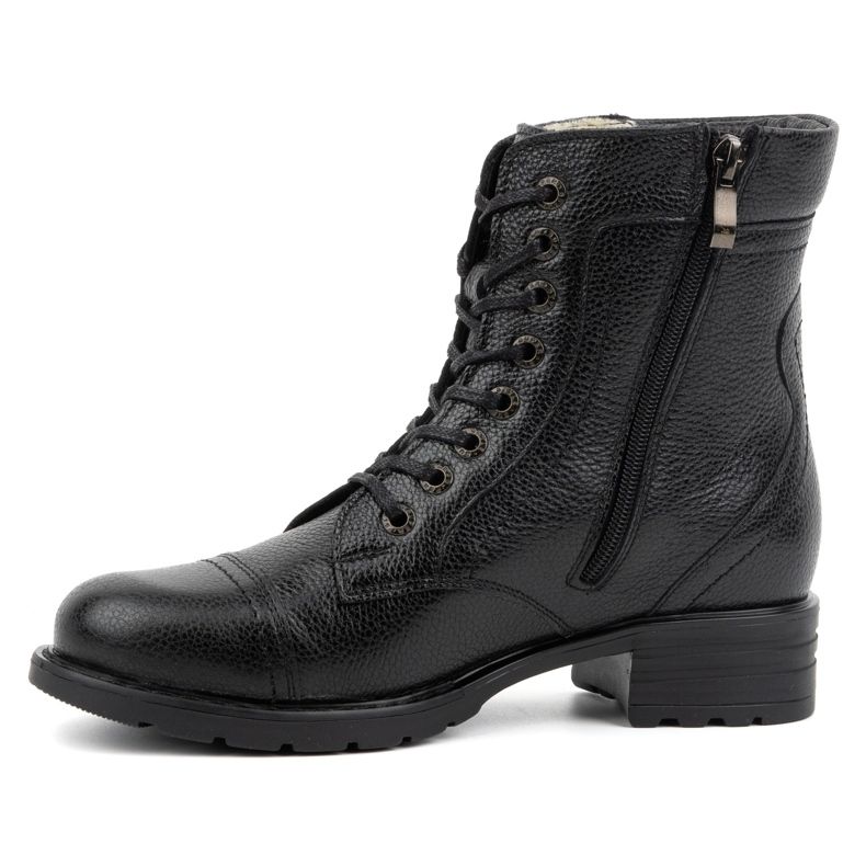Olivier Botas femininas de couro, botas de inverno com isolamento, 226BB, pretas preto 1 Olivier Botas femininas de couro, botas de inverno com isolamento, 226BB, pretas preto 1