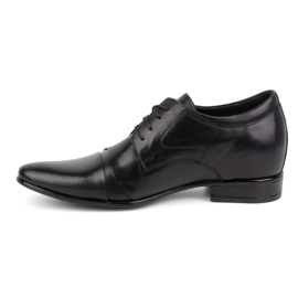 Olivier Sapatos masculinos elegantes de couro formal P12, preto 1