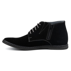 Olivier Botas masculinas Chelsea com cadarço 307lu, pretas preto 1