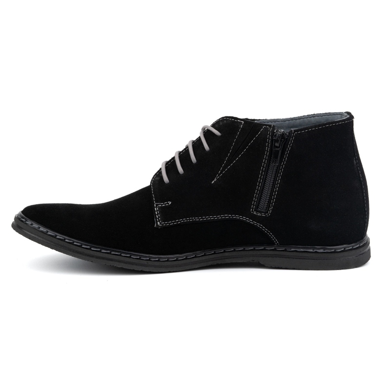 Olivier Botas masculinas Chelsea com cadarço 307lu, pretas preto 1