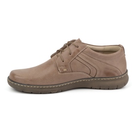 Olivier Sapatos femininos de couro 0819, bege escuro 1