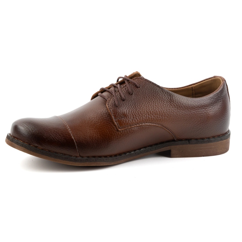 Olivier Sapatos masculinos de couro curtos com cadarço 7155DT castanho 1 Olivier Sapatos masculinos de couro curtos com cadarço 7155DT castanho 1