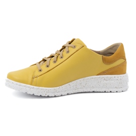 WASAK Tênis feminino de couro 0720W amarelo 1