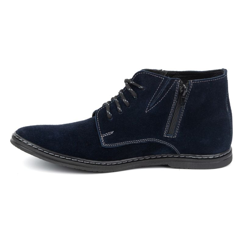 Olivier Botas masculinas Chelsea com cadarço 307lu, azul marinho 1