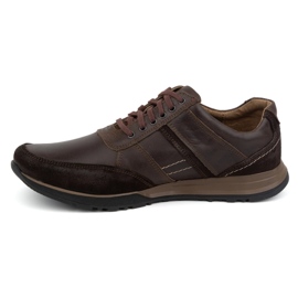 Olivier Sapatos masculinos de couro com atacadores Sport Style 310GT castanho marrom 1