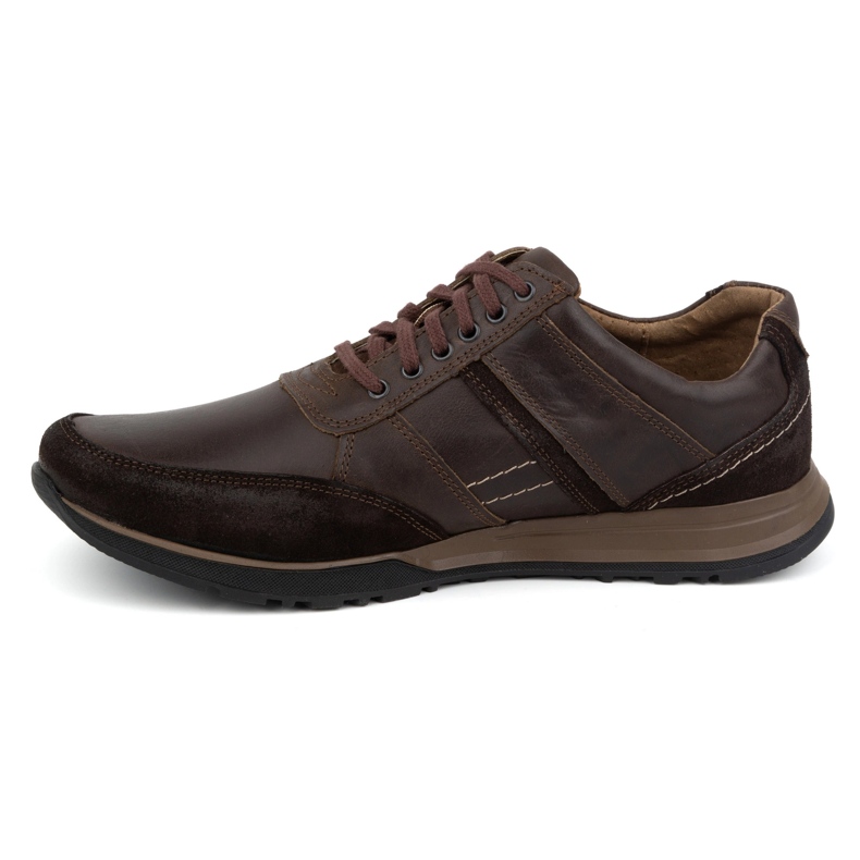 Olivier Sapatos masculinos de couro com atacadores Sport Style 310GT castanho 1