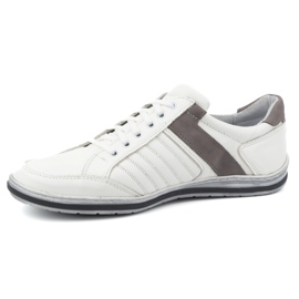KOMODO Sapatos masculinos em couro branco 236K 1