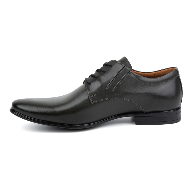 Olivier Sapatos formais masculinos de couro, elegantes, 480 cinza 1