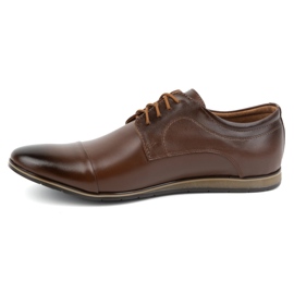 Olivier Sapatos masculinos elegantes de couro 276LU castanho marrom 1