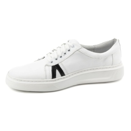 KOMODO Sapatos casuais masculinos de couro 910/2 brancos 1