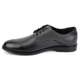 Olivier Sapatos elegantes de couro masculino 253LU cinza 1
