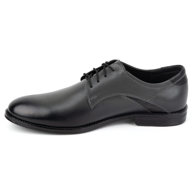 Olivier Sapatos elegantes de couro masculino 253LU cinza 1