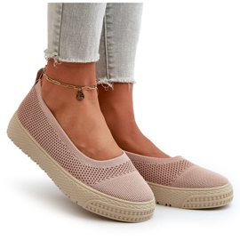 News Tênis feminino com plataforma slip-on, rosa 4