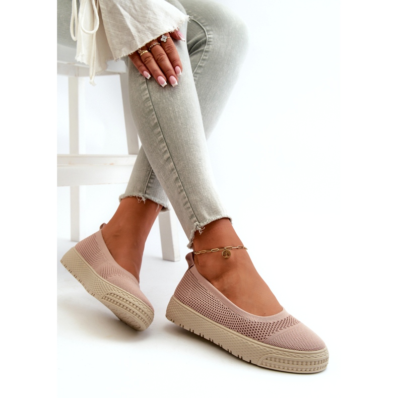 News Tênis feminino com plataforma slip-on, rosa 3