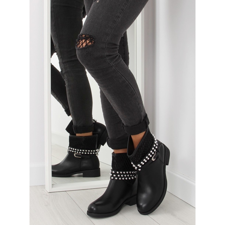 Botas femininas pretas pe131p pretas preto 2