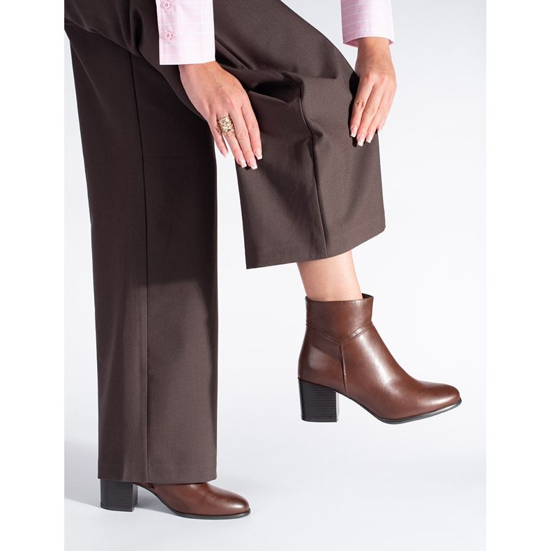 Botins marrons de salto alto Sergio Leone marrom 2