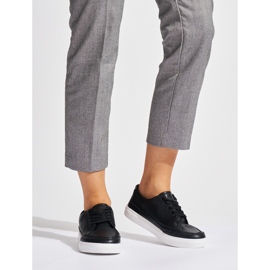 Tênis feminino de couro preto Sergio Leone 1