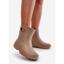 Botas impermeáveis ​​femininas LEMIGO Garden 752 Camel marrom 2