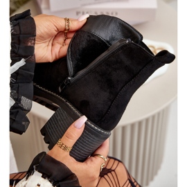 Botas femininas isoladas com salto alto Eco Camurça Preta Irissinae preto 2