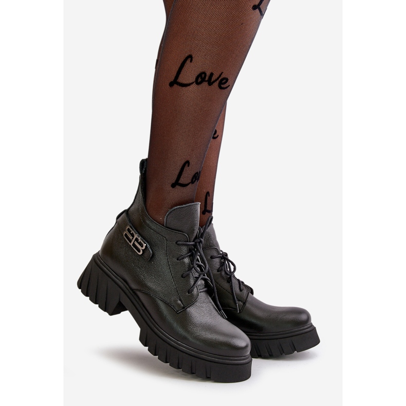 Zazoo 60483 Botas femininas de couro cano baixo, isoladas, pretas preto 1