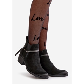 Zazoo 60478 Botas de camurça de salto alto, isoladas, fechadas com zíper, pretas preto 1