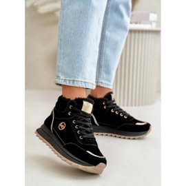 Calçado desportivo feminino com isolamento plataforma preto Ariatte preto 2