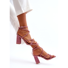 Sandálias femininas nas listras rosa post 4