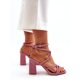 Sandálias femininas nas listras rosa post 3