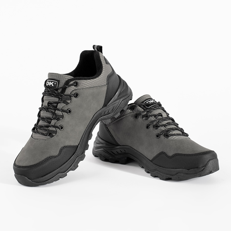 DK Sapatos de trekking masculinos cinza 2