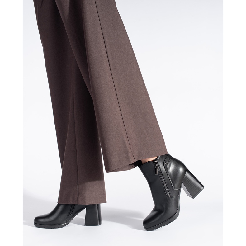 Botins femininos negros de Sergio Leone preto 2