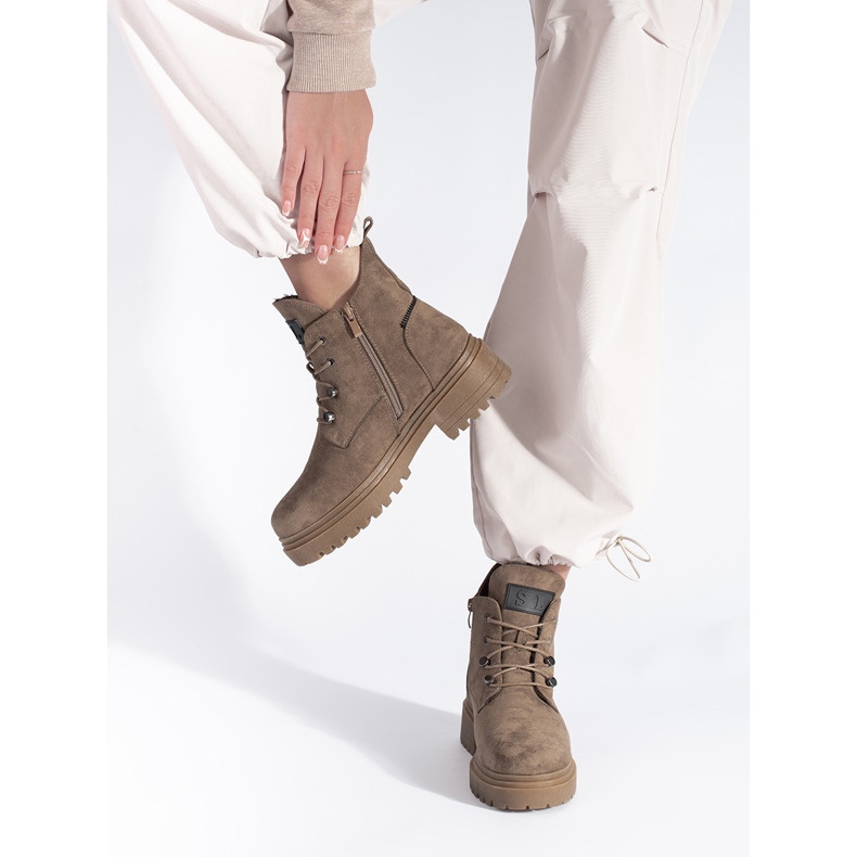 Botas femininas bege de Sergio Leone 1