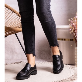 Mocassins Élodie elegantes pretos 1