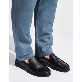 Mocassins pretos masculinos 1