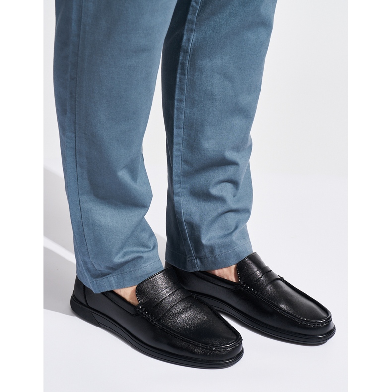 Mocassins pretos masculinos 1