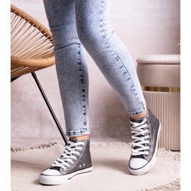 Tênis preto brilhante de cano alto da Ranifali 1