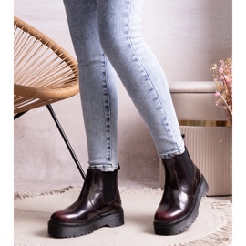 Botas plataforma Borgonha por Lessaya vermelho 1 Botas plataforma Borgonha por Lessaya vermelho 1