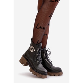 Zazoo 60376 Botas com zíper isolado em couro, pretas preto 1