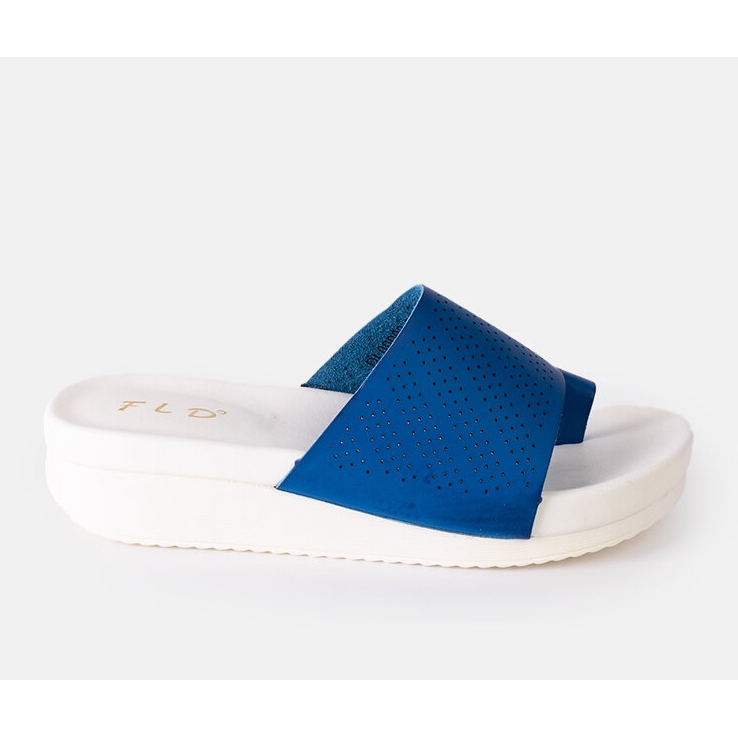 Inna Mules de cunha Monferrato azul marinho 1