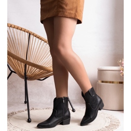 Botas cowboy pretas de salto alto Madia preto 2