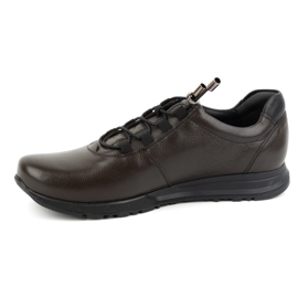 Sapatos masculinos de couro KAMPOL 25/55 castanhos marrom 1