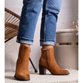 Botins de salto alto Fikriya castanhos 1