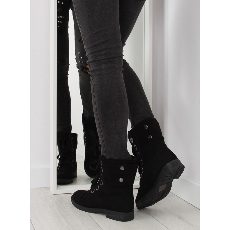 Botas de trabalho com atacadores pretos 8901 Preto 2 Botas de trabalho com atacadores pretos 8901 Preto 2