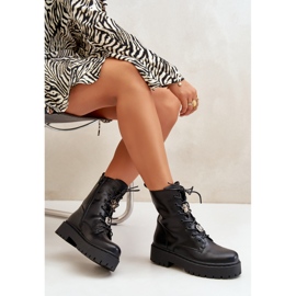 Botas de trabalho isoladas femininas com alfinetes pretas Avorira preto 2