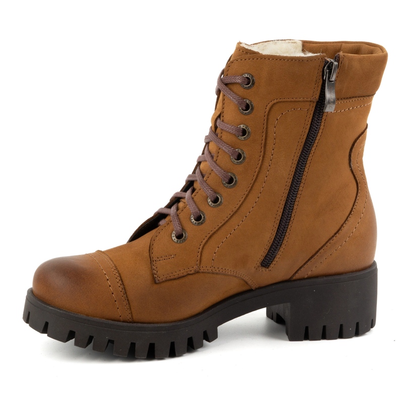 Olivier Botas femininas de couro, botas de inverno com isolamento, 272BB, marrom castanho 1 Olivier Botas femininas de couro, botas de inverno com isolamento, 272BB, marrom castanho 1